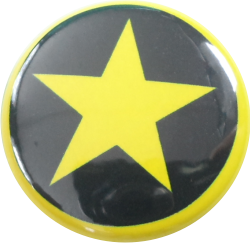 Stern Button gelb schwarz